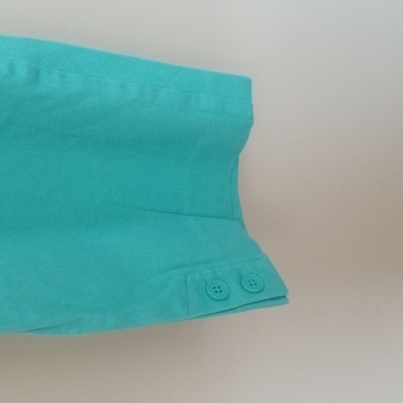 3/$50 💙 Talbots Green Cotton Capris Size 18W - Picture 5 of 8